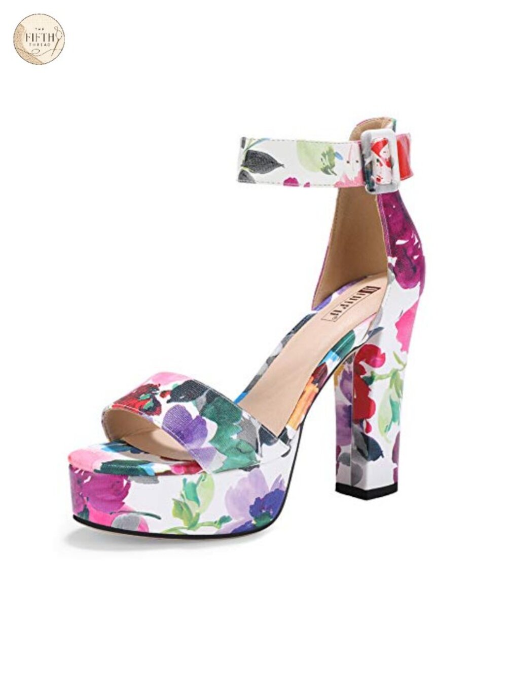 IDIFU Women's Platform Block Chunky High Heels Open Toe Heeled Sandals